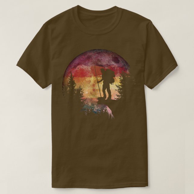 Nattvårkning av Älskare, vattenfärg Måne i Th T Shirt (Design framsida)