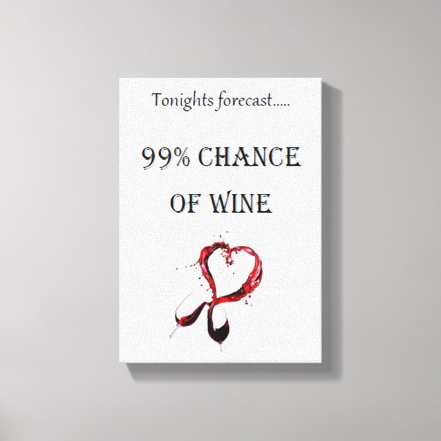 Nattvårsprognos 99 procents chans för vin canvastryck (Framsida)
