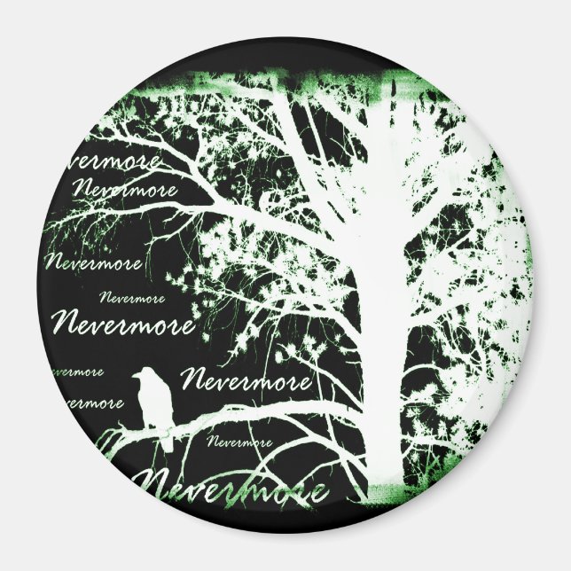 Nattvision Ickmore Raven Silhouette Magnet (Framsidan)