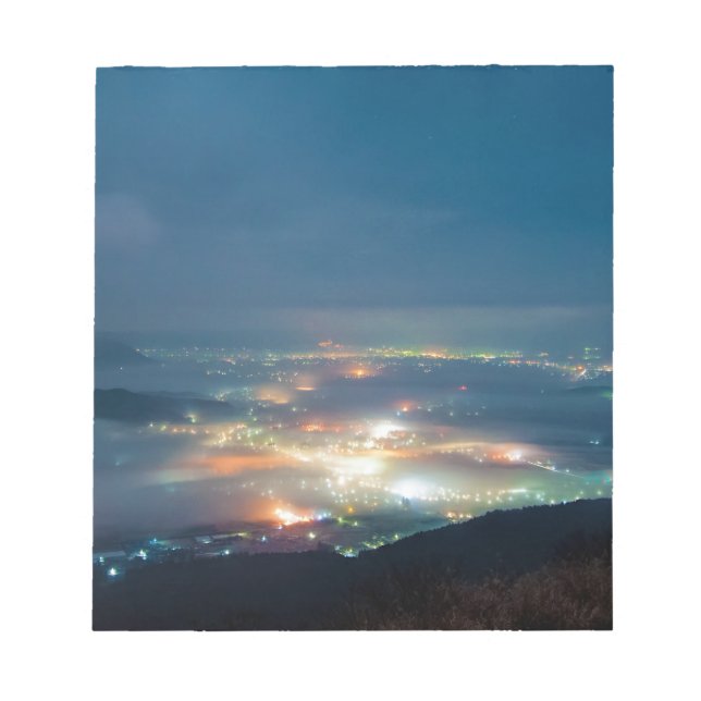 Nattvy Aso Night Sea of Clouds Japan Kumamoto Anteckningsblock (Framsida)