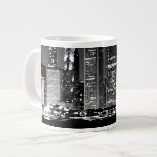 Nattvy av Chicago's berömd cityscape Jumbo Mugg