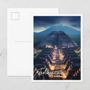 Nattvy i Teotihuacan Mexiko Vykort