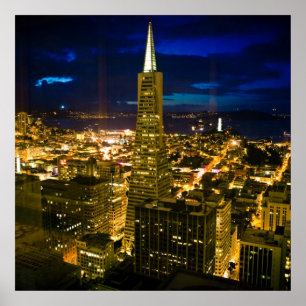 Nattvy över San Francisco. Poster
