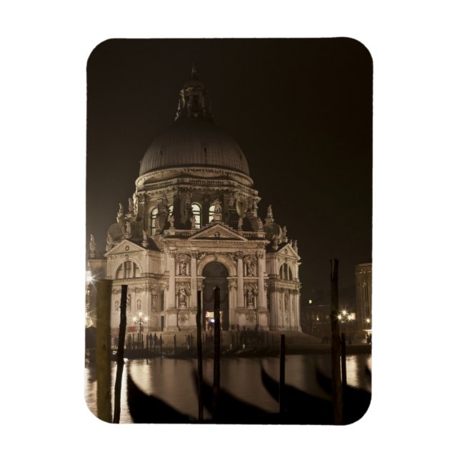 Nattvy över vatten över San Giorgio Maggiore Magnet (Vertikal)