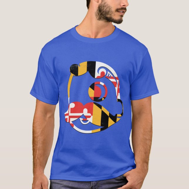 Natty Boh Maryland Flag T Shirt (Framsida)