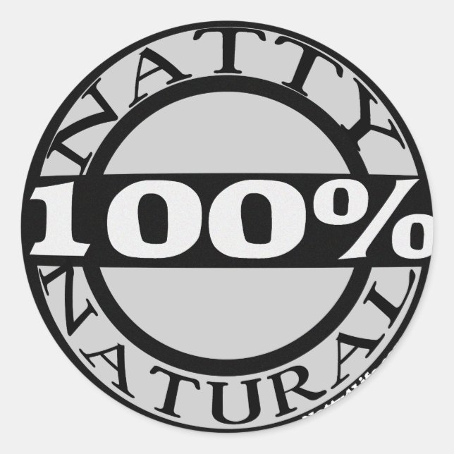 Natty Natural Runt Klistermärke (Framsida)