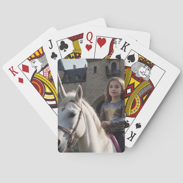 Natu Unicorn Speling Cards violet Casinokort (Baksidan)