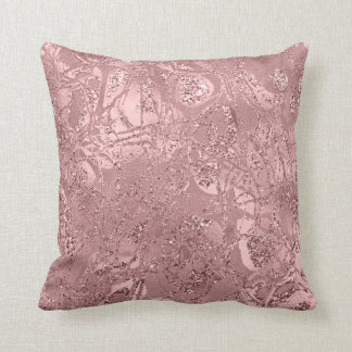 Natur Abstrakt Ro Guld Glitter Mauve Kudde