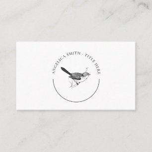 Natur - Affärskortet Bushtit Bird Logotyp Visitkort
