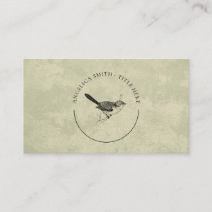 Natur - Affärskortet Bushtit Bird Logotyp Visitkort