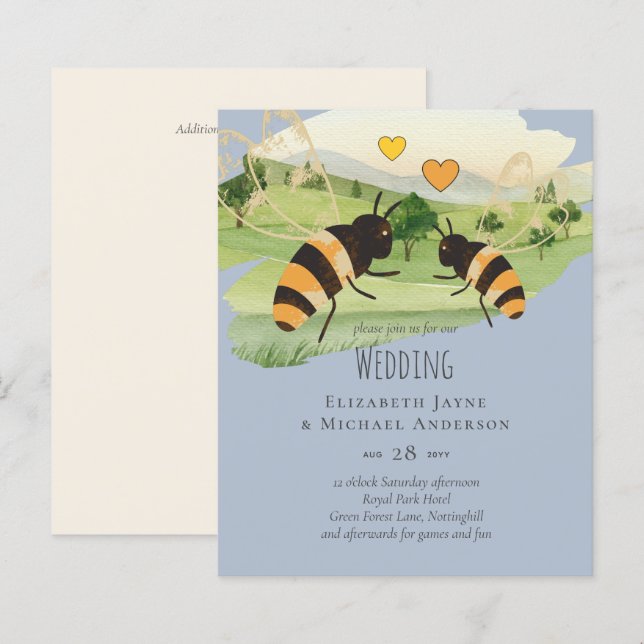 Natur Älskare Countryside Bees Bröllop (Fram/baksida)