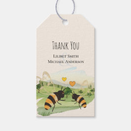 Natur Älskare Countryside Bees Bröllop Presentetikett