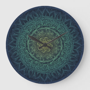 Natur Älskare Mandala Art Mandalas Design Stor Klocka
