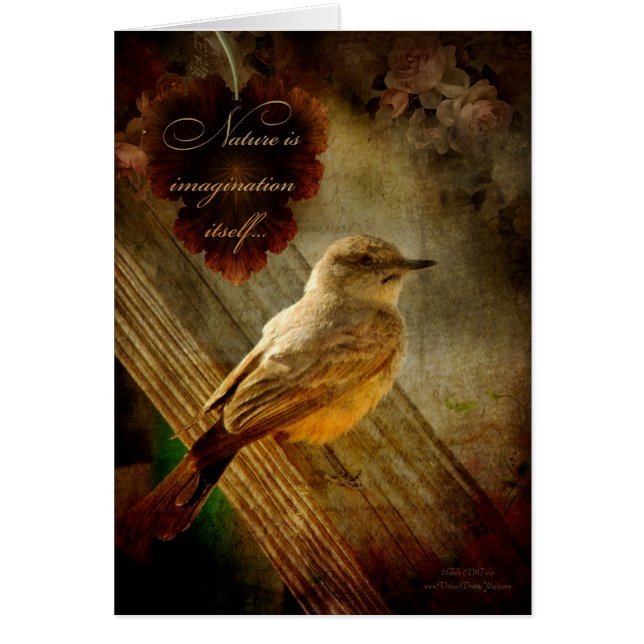 Natur är fantasi hälsningskort (Framsidan)
