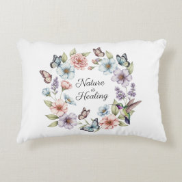 "Natur är läkning" Prydnadskudde