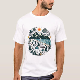 Natur Äventyr Camping Travel Exploration T Shirt