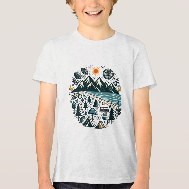 Natur Äventyr Camping Travel Exploration T Shirt (Framsida)