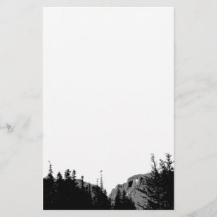 Natur/berg i B&W-brevpapper Brevpapper