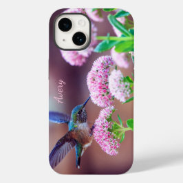 Natur Blue Hummingbird Rosa Flowers Namn