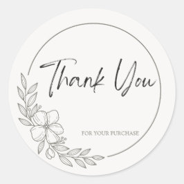 Natur, botaniskt, Modern tack för att du satte fin Runt Klistermärke