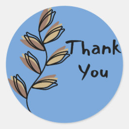 Natur, botaniskt, modernt tack för att du satte fi runt klistermärke