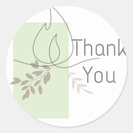 Natur, botaniskt, modernt tack för att du satte fi runt klistermärke