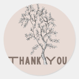 Natur, botaniskt, modernt tack för att du satte fi runt klistermärke