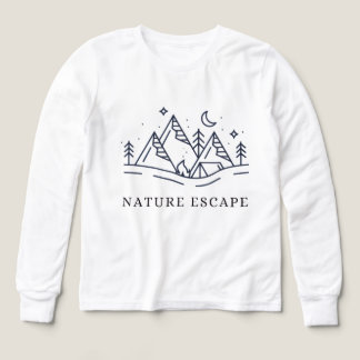 Natur Escap Camping Mugg – Utomhusäventyr & Hej T Shirt