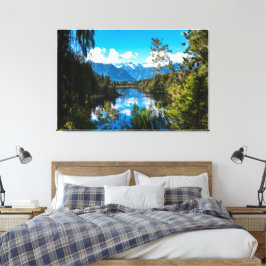Natur Everest Forest med vackra Himmel Elegant Canvastryck