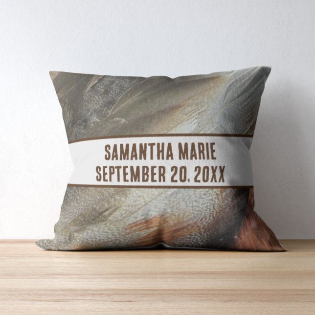 Natur - Feathers Grått Brown Kön Neutral Nurusal Kudde (Skapare uppladdad)