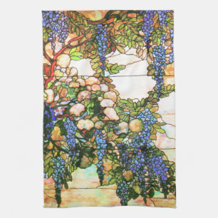 Natur för art nouveauTiffany målat glass Kökshandduk