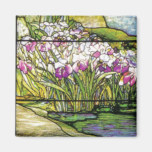 Natur för art nouveauTiffany målat glass Magnet