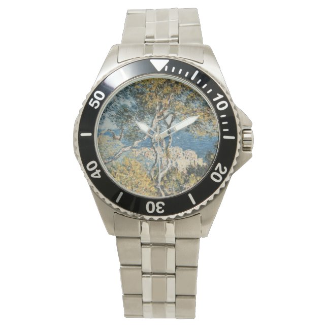 Natur för Claude Monet Bordighera målningöde Armbandsur (Framsida)