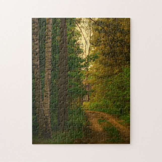 Natur Forest Rural Hut Village Belarus Pussel (Vertikal)