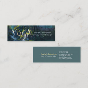 Natur Forest YOGA Gömt Text Reiki Master Quotes Mini Visitkort