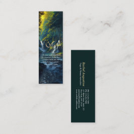 Natur Forest YOGA Gömt Text Reiki Master Quotes Mini Visitkort
