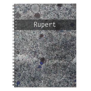 Natur Geology Grått Granite Blue - Uppgifter om te Anteckningsbok