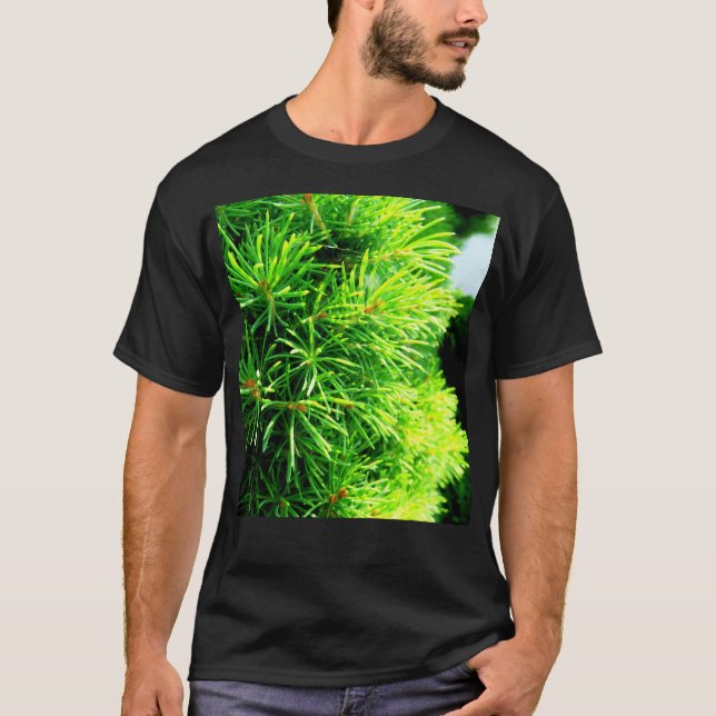 Natur - Gräs - Makro - Grönt T Shirt (Framsida)