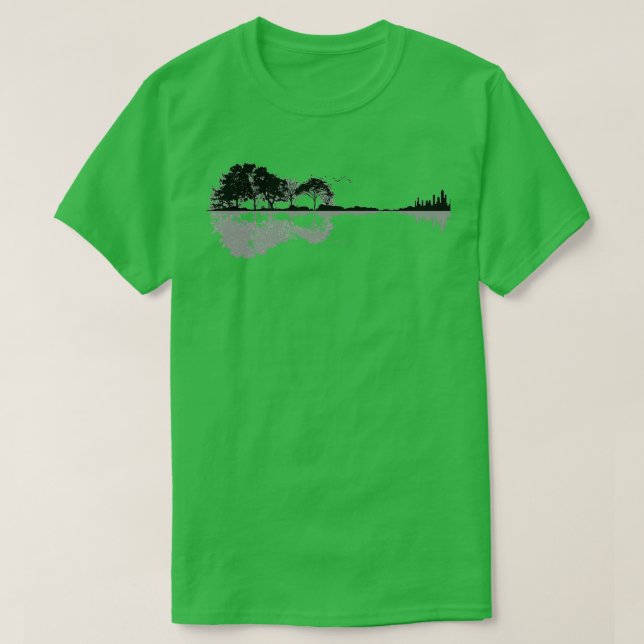 Natur Guitar Shadow T Shirt (Design framsida)