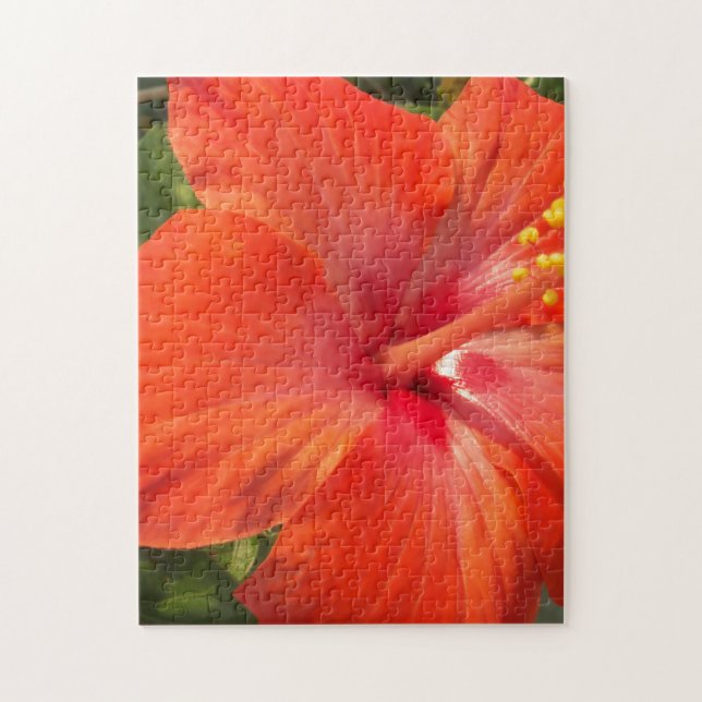 natur, hibiskus, blomma, sommar, blom-, tropisk pussel (Vertikal)