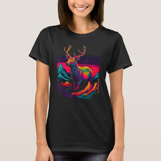 Natur  Hjort T Shirt (Framsida)