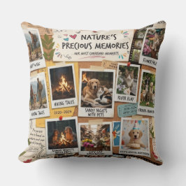 Natur & Husdjur Minnes Collage Design Kudde