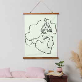 Natur inom - Abstrakt Botaniska Ansikte Line Art