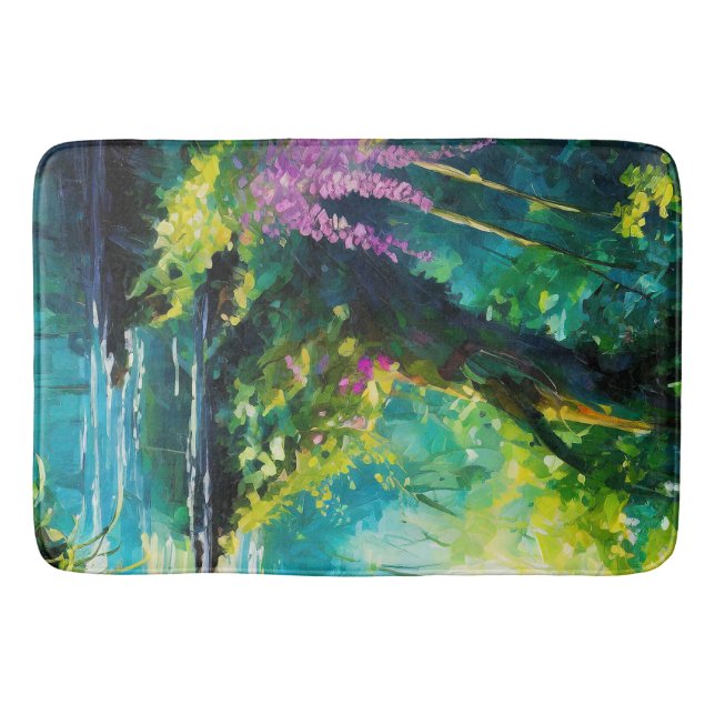 Natur-inspirerad serenity Stream Bathroom Mat Badrumsmatta (Framsidan)