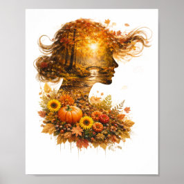 Natur Inuti: Dubbelexponeringskonstsamling Poster
