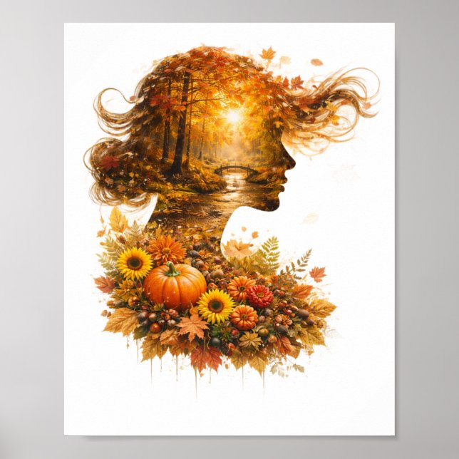 Natur Inuti: Dubbelexponeringskonstsamling Poster (Framsidan)