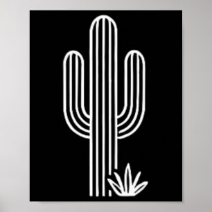 Natur Kaktusar Söt Västra Öken Växt Saguaro Kaktus Poster