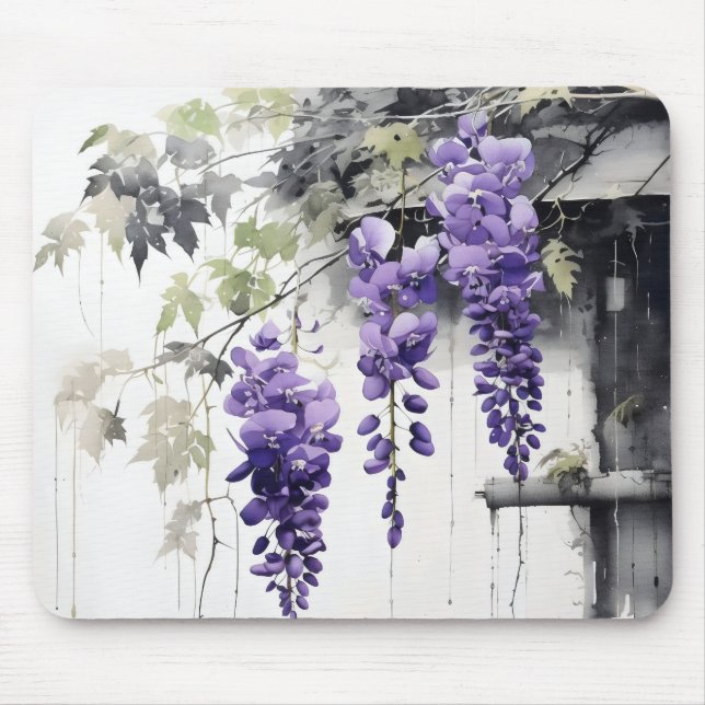 Natur känslig Lila blommor Musmatta (Framsidan)