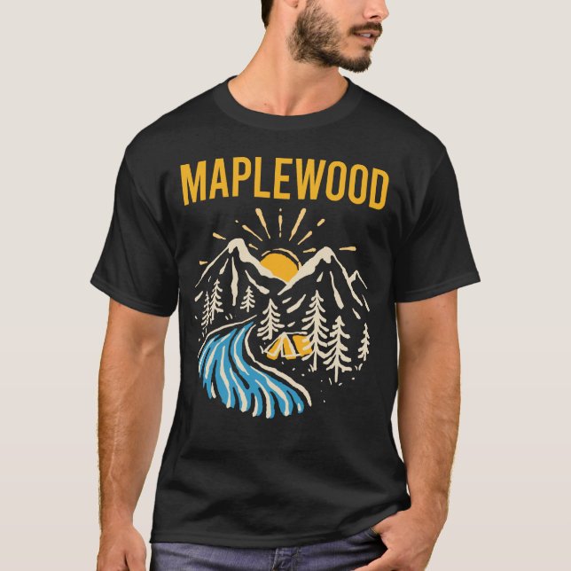 Natur Landskap Maplewood T Shirt (Framsida)