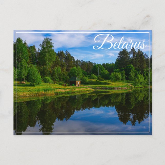 Natur Landskap Sceneri Sjö Sky Belarus Vykort (Framsida)